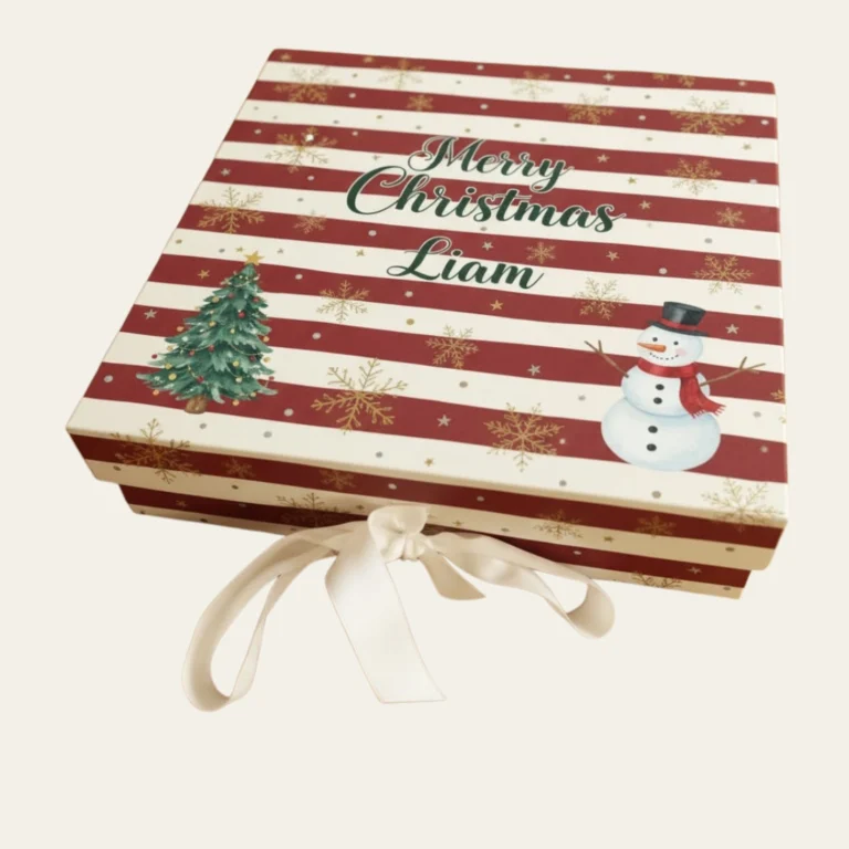 Merry Christmas Striped Boxes - Hot Custom Boxes