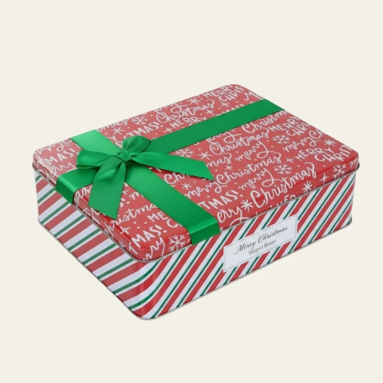Merry Christmas Striped Boxes - Hot Custom Boxes