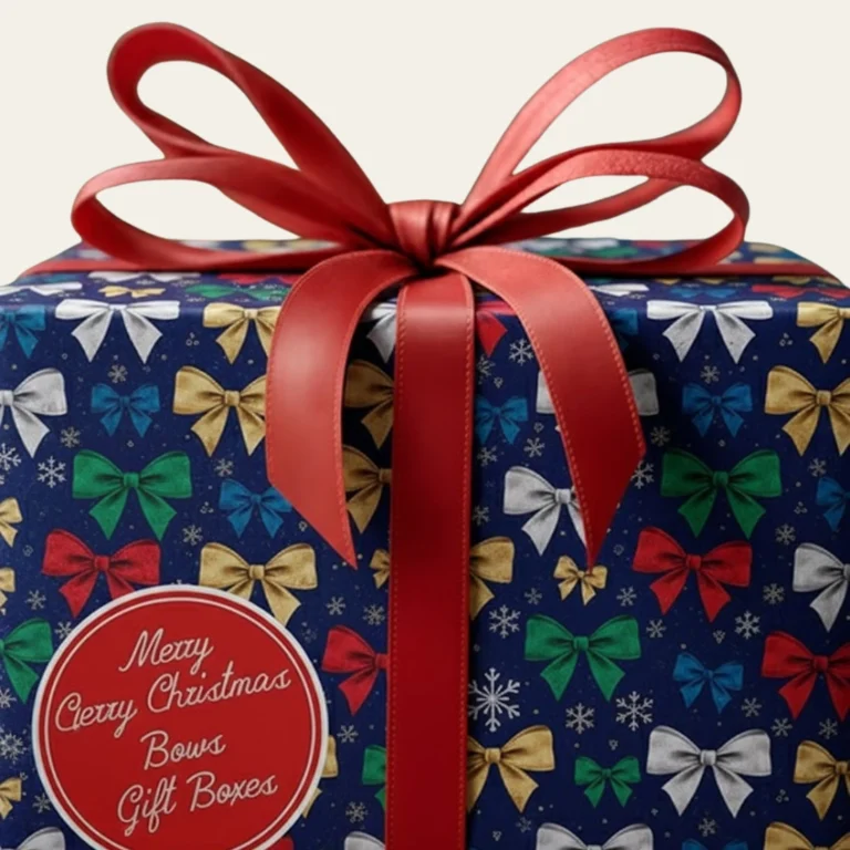 Merry Christmas Bows Gift Boxes - Hot Custom Boxes