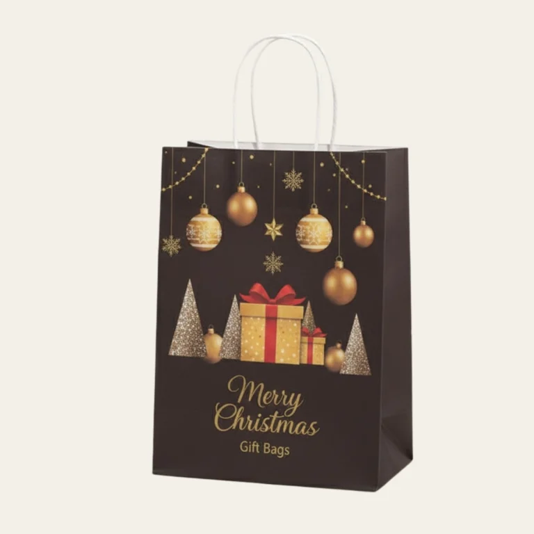 Merry Christmas Gift Bags - Hot Custom Boxes