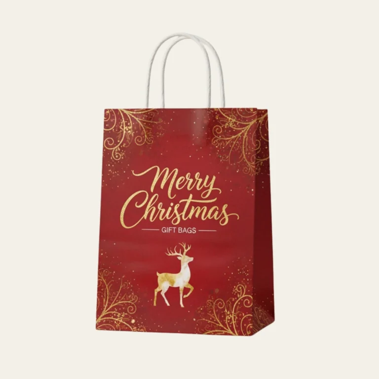 Merry Christmas Gift Bags - Hot Custom Boxes