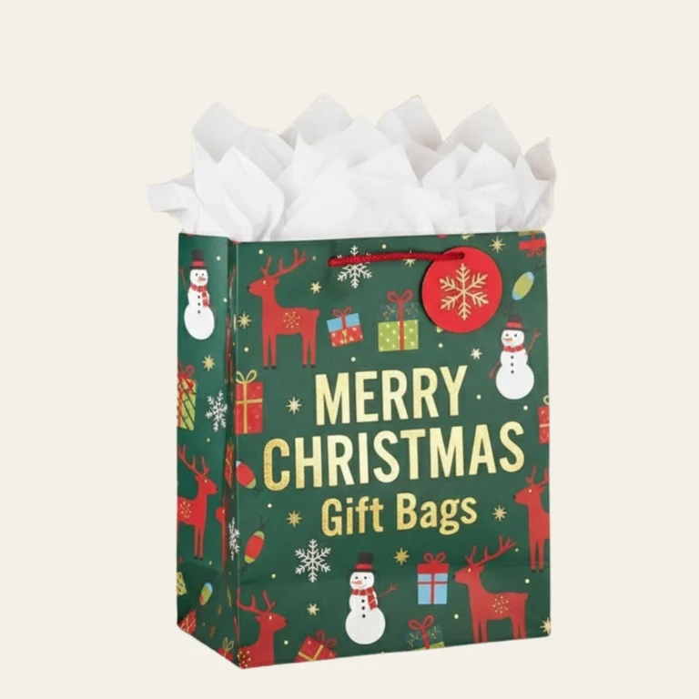 Merry Christmas Gift Bags - Hot Custom Boxes