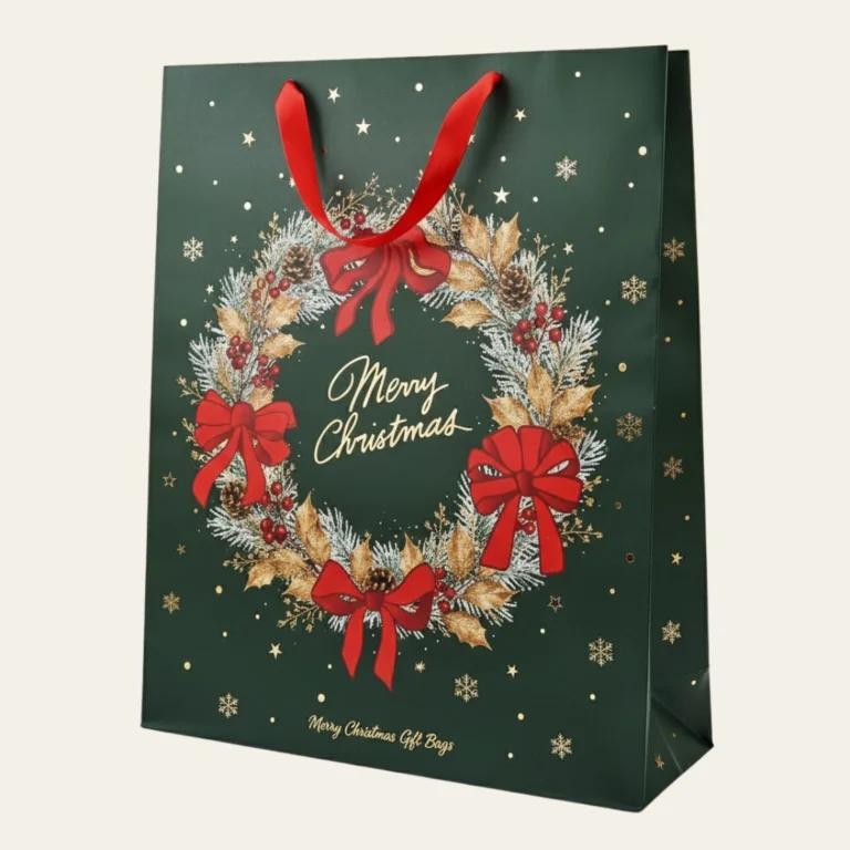 Merry Christmas Gift Bags - Hot Custom Boxes