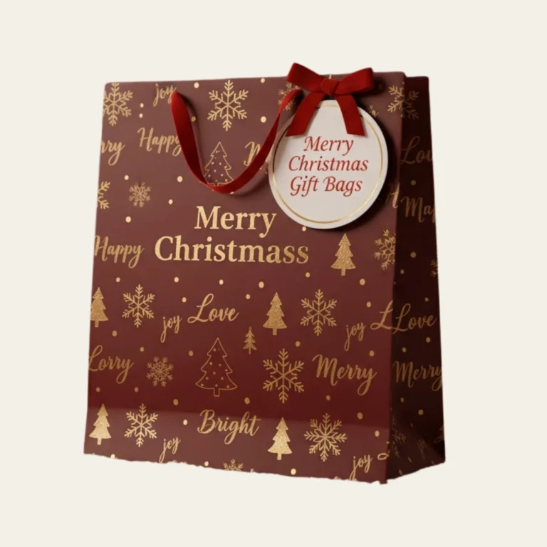 Merry Christmas Gift Bags - Hot Custom Boxes