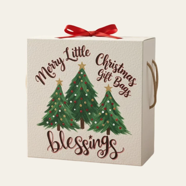 Merry Little Christmas Gift Bags - Hot Custom Boxes