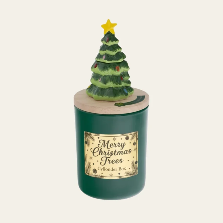 Merry Christmas Trees Cylinder Boxes - Hot Custom Boxes