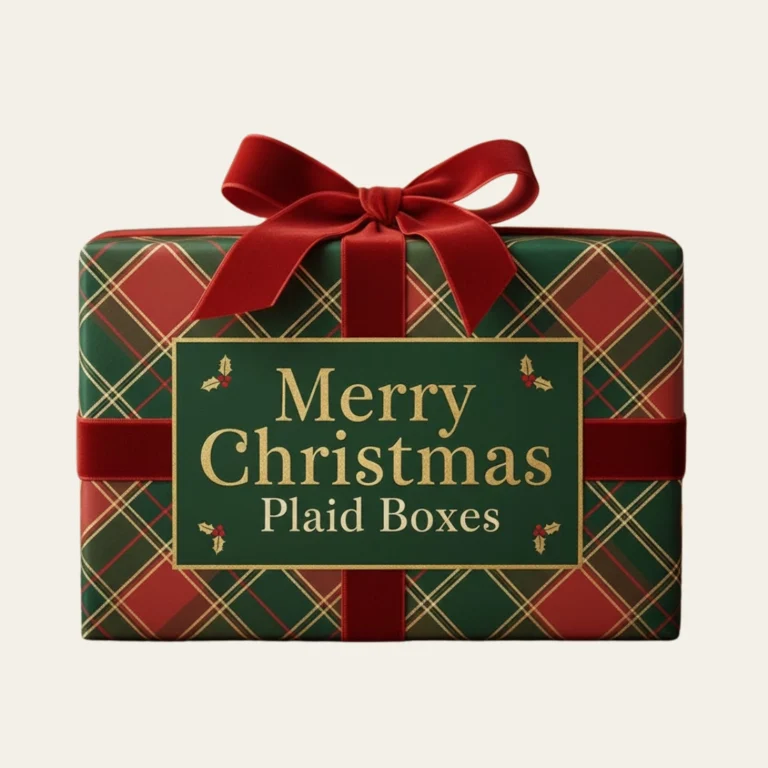 Merry Christmas Plaid Boxes - Hot Custom Boxes