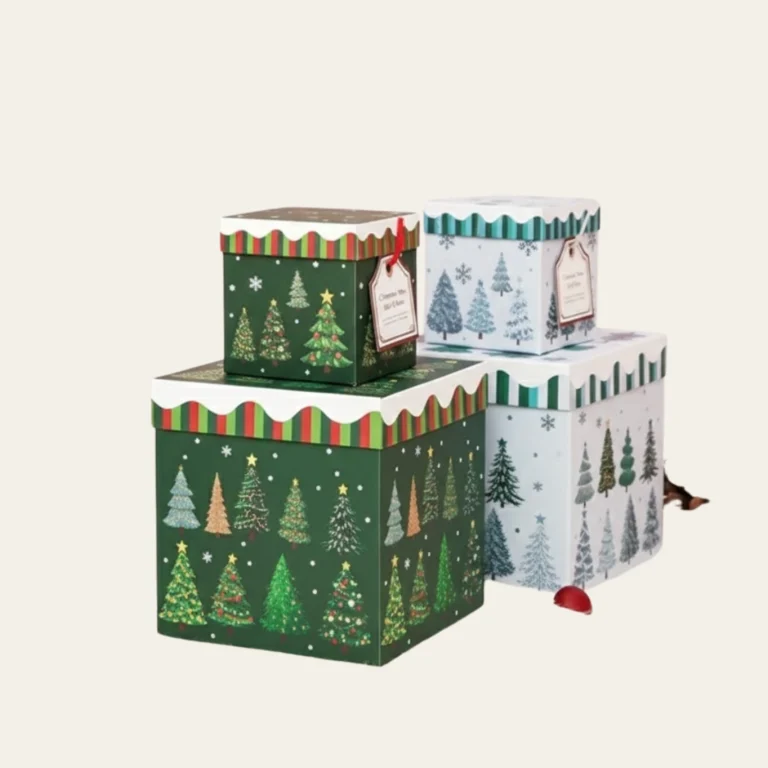 Christmas Trees Square Gift Boxes - Hot Custom Boxes
