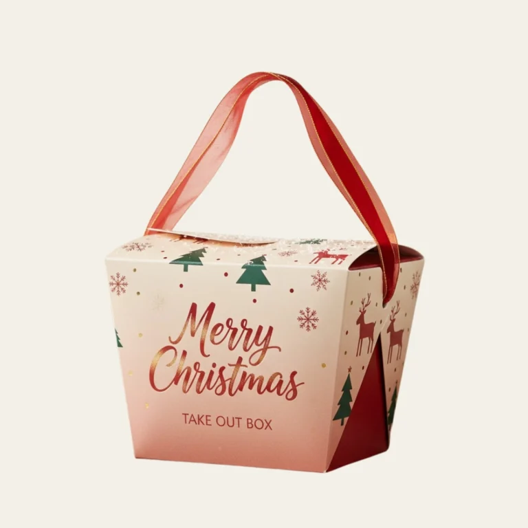 Merry Christmas Take Out Boxes - Hot Custom Boxes