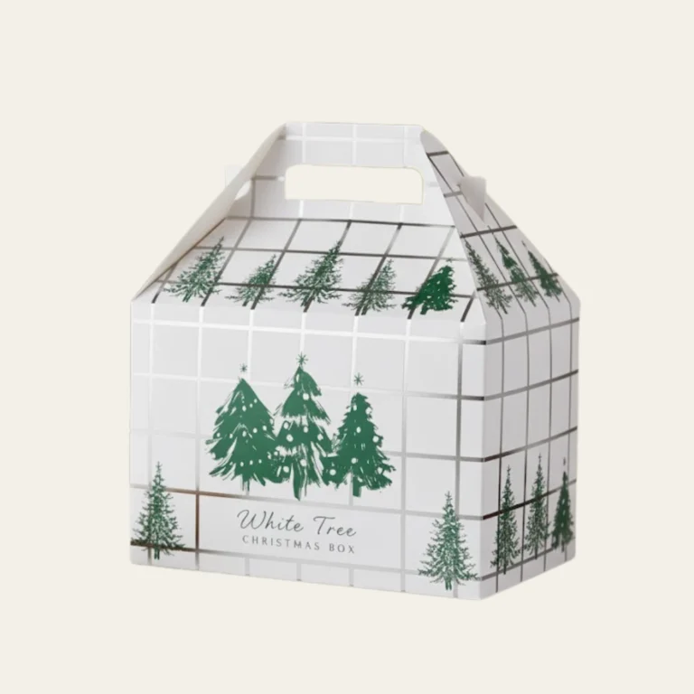 White Tree Gable Christmas Boxes -Hot Custom Boxes