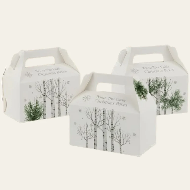 White Tree Gable Christmas Boxes -Hot Custom Boxes