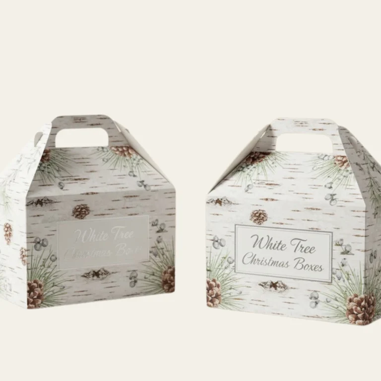 White Tree Gable Christmas Boxes -Hot Custom Boxes