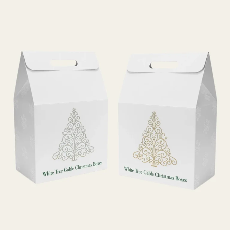 White Tree Gable Christmas Boxes -Hot Custom Boxes