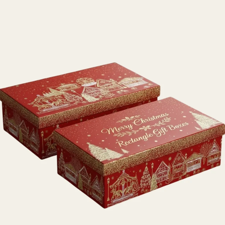 Merry Christmas Rectangle Gift Boxes - Hot Custom Boxes