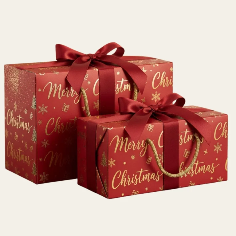 Merry Christmas Rectangle Gift Boxes - Hot Custom Boxes