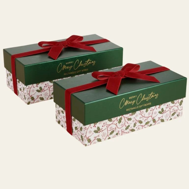 Merry Christmas Rectangle Gift Boxes - Hot Custom Boxes