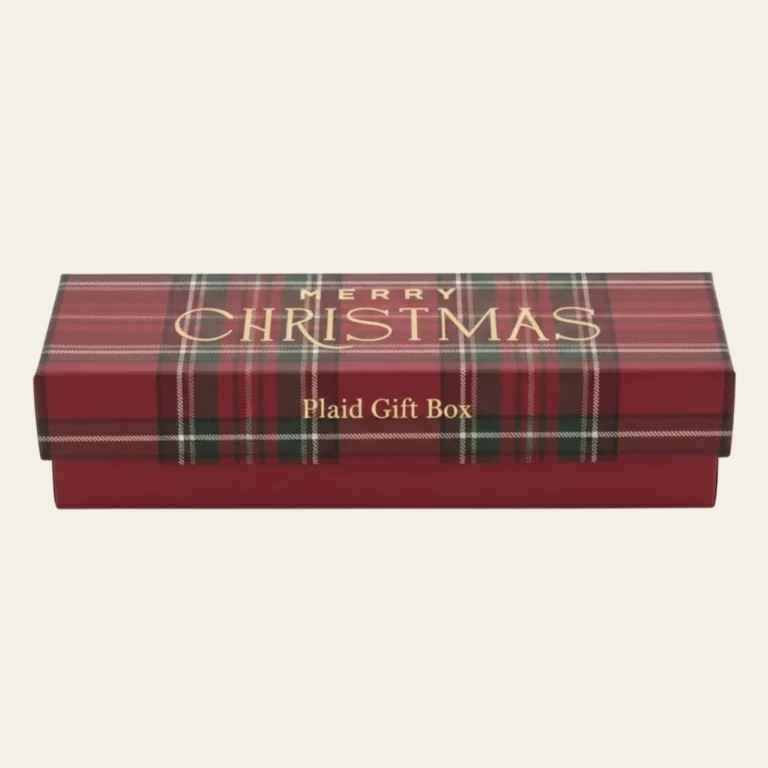 Merry Christmas Plaid Gift Boxes - Hot Custom Boxes
