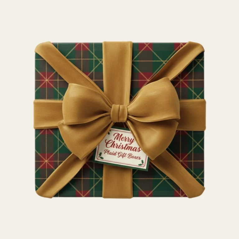 Merry Christmas Plaid Gift Boxes - Hot Custom Boxes