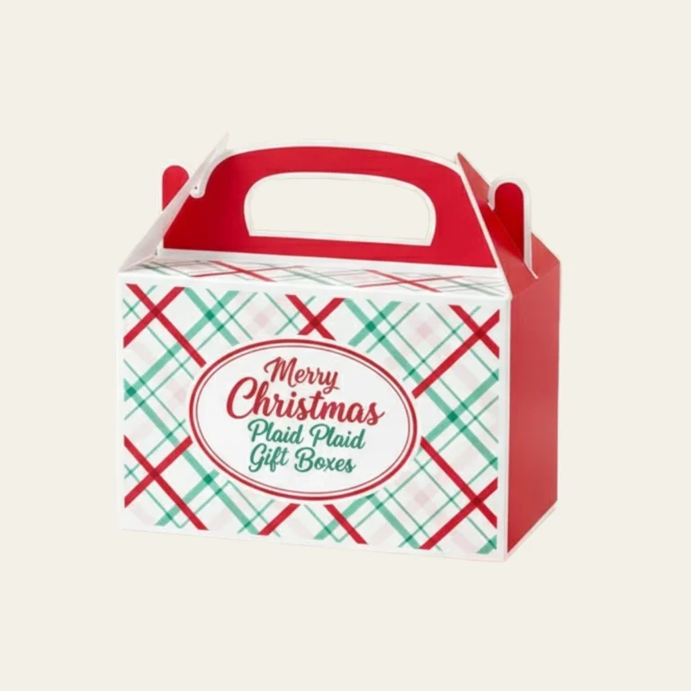 Merry Christmas Plaid Gift Boxes - Hot Custom Boxes