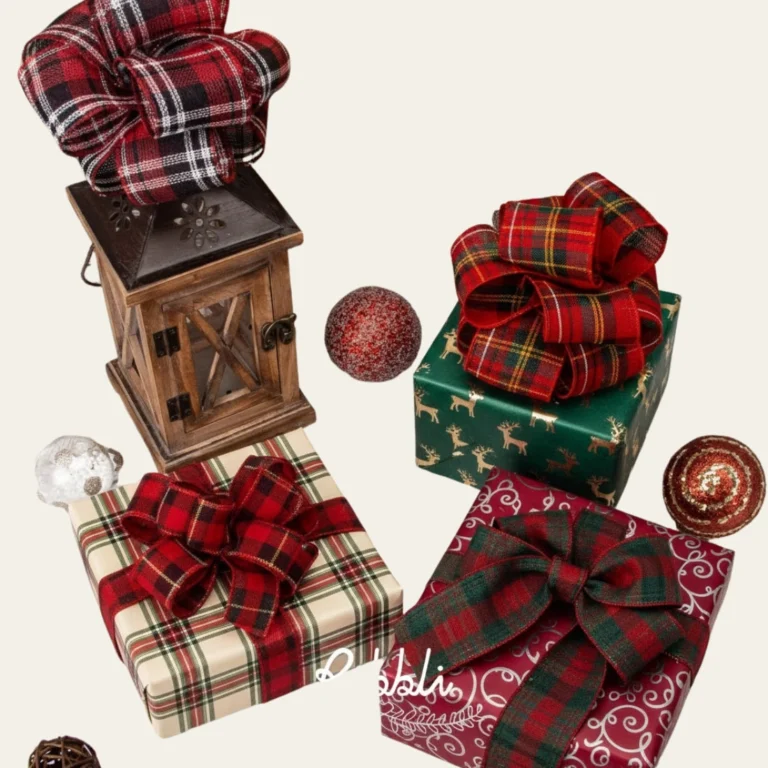 Plaid Christmas Ribbons - Hot Custom Boxes