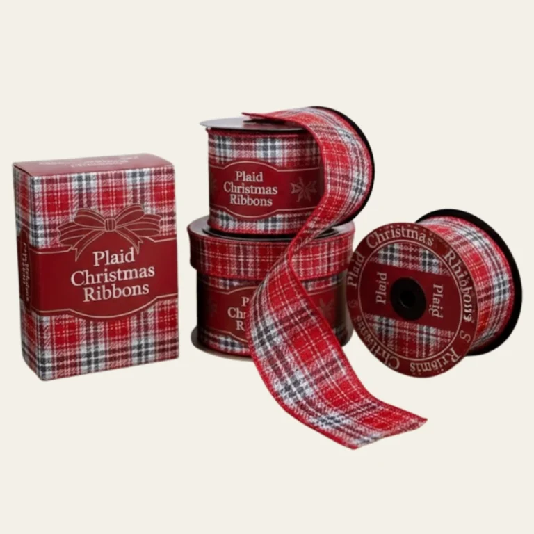 Plaid Christmas Ribbons - Hot Custom Boxes