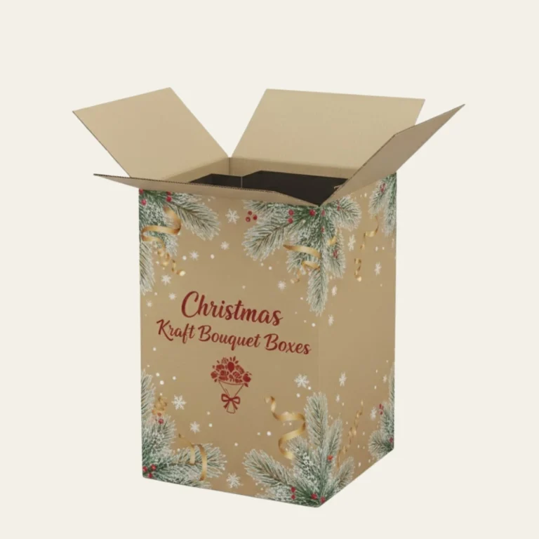 Christmas Kraft Bouquet Boxes - Hot Custom Boxes