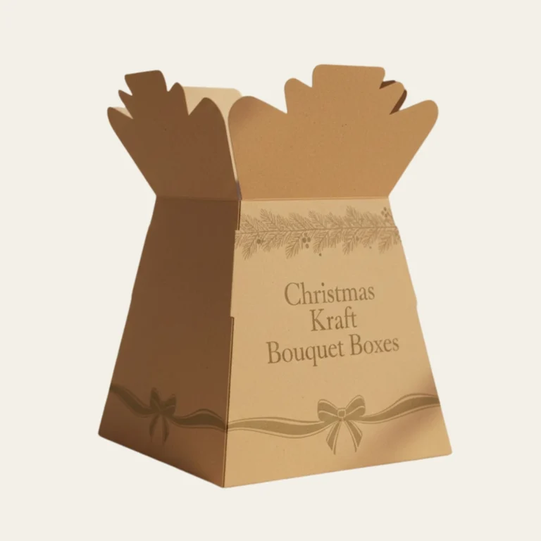 Christmas Kraft Bouquet Boxes - Hot Custom Boxes