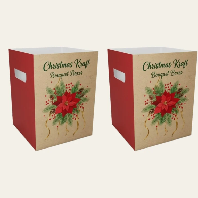 Christmas Kraft Bouquet Boxes - Hot Custom Boxes