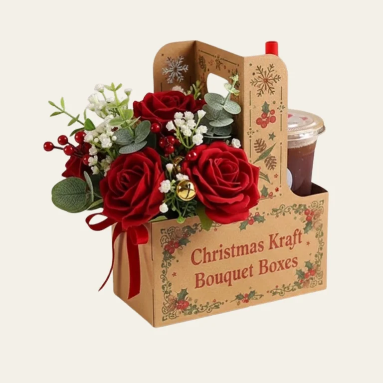Christmas Kraft Bouquet Boxes - Hot Custom Boxes