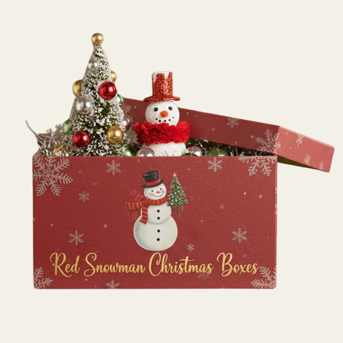 Red Snowman Christmas Boxes - Hot Custom Boxes
