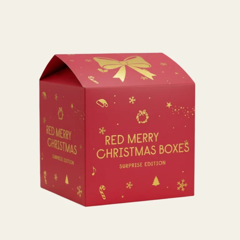 Red Merry Christmas Boxes - Hot Custom Boxes