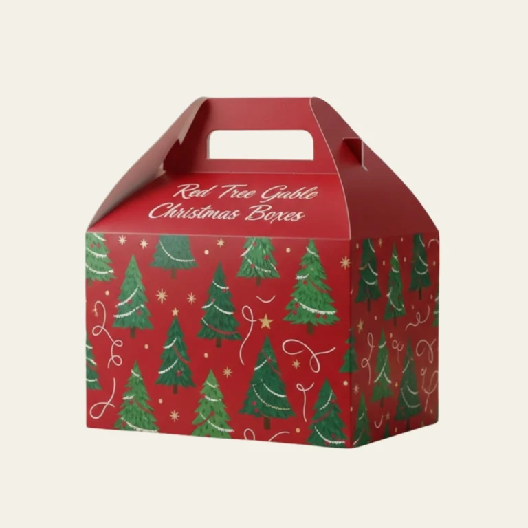 Red Tree Gable Christmas Boxes - Hot Custom Boxes
