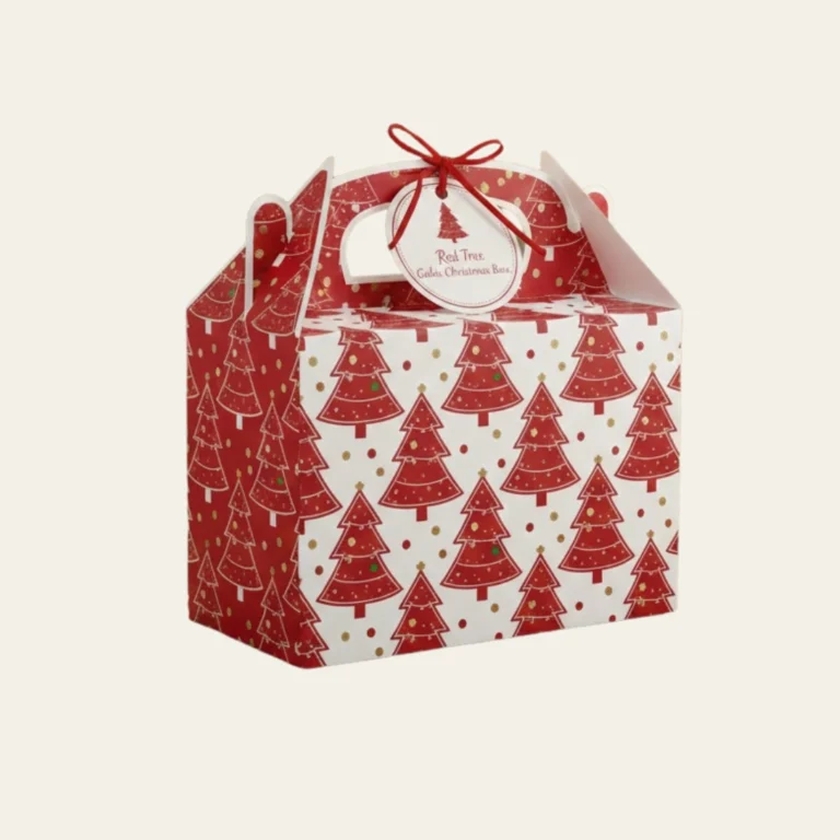 Red Tree Gable Christmas Boxes - Hot Custom Boxes