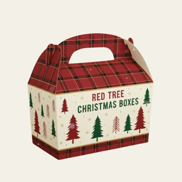 Red Tree Gable Christmas Boxes - Hot Custom Boxes
