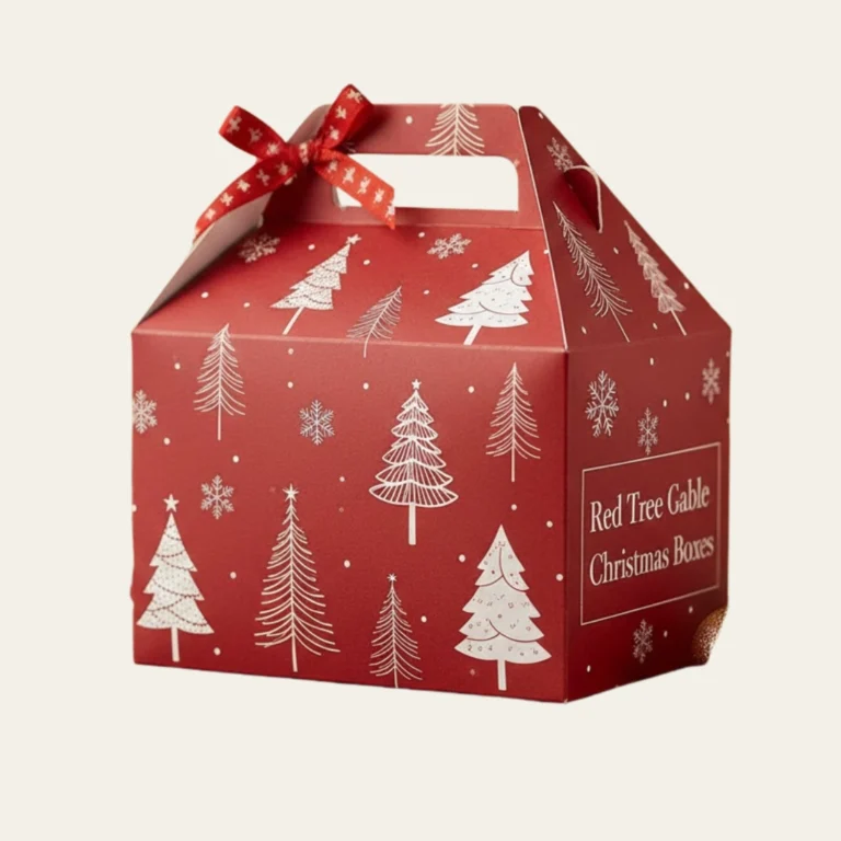 Red Tree Gable Christmas Boxes - Hot Custom Boxes