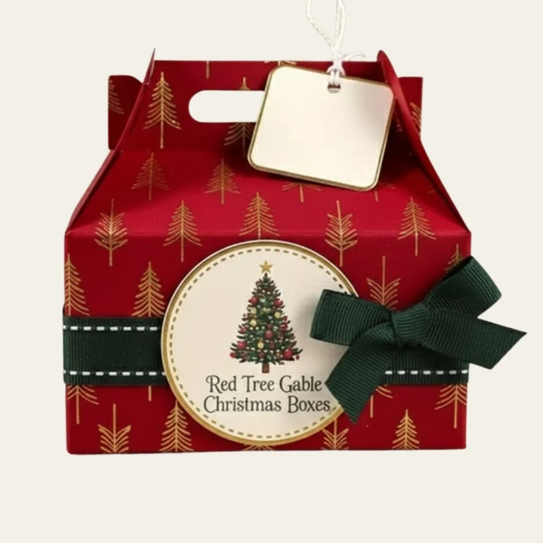 Red Tree Gable Christmas Boxes - Hot Custom Boxes