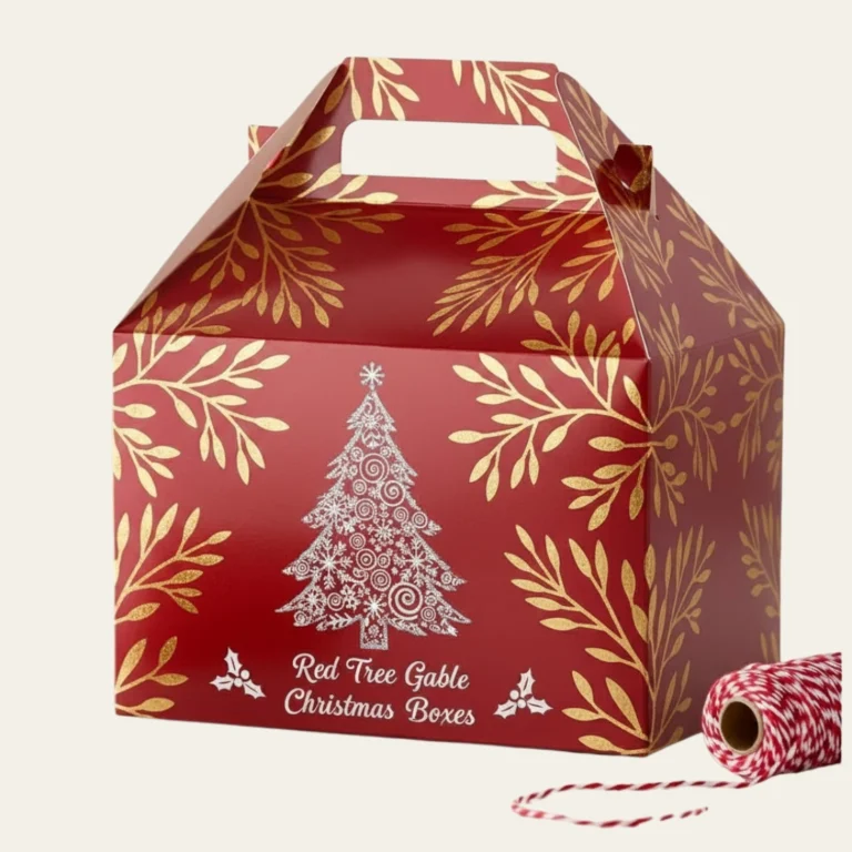 Red Tree Gable Christmas Boxes - Hot Custom Boxes