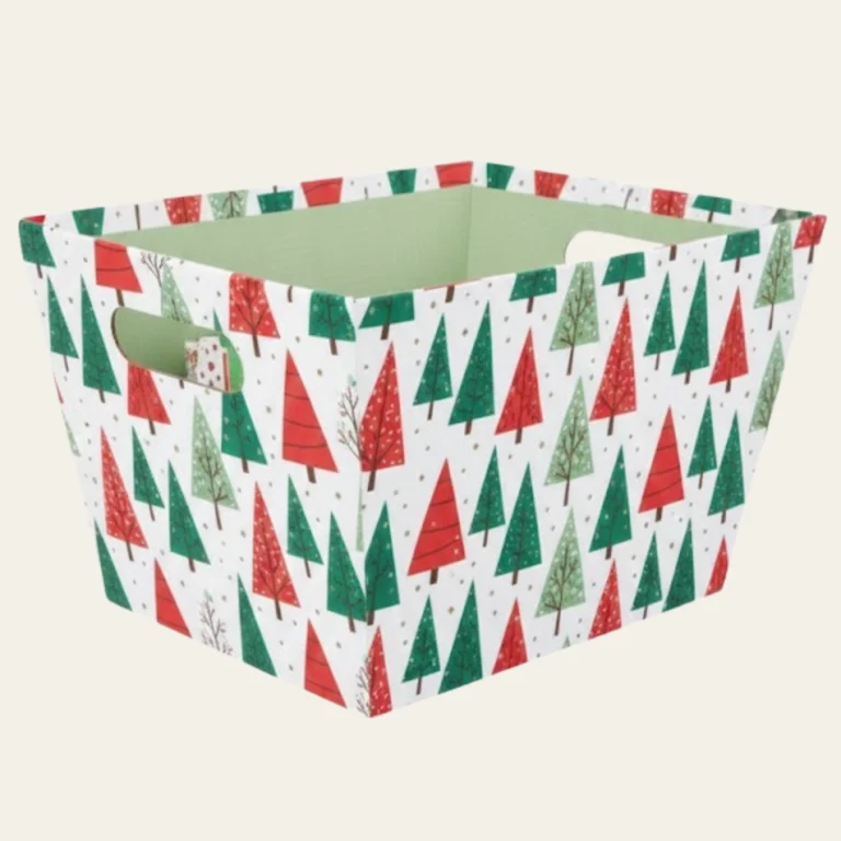 Red &amp; Green Christmas Trees Container - Hot Custom Boxes