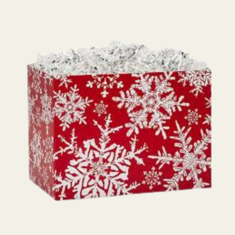Red &amp; Silver Snowflake Gift Boxes - Hot Custom Boxes
