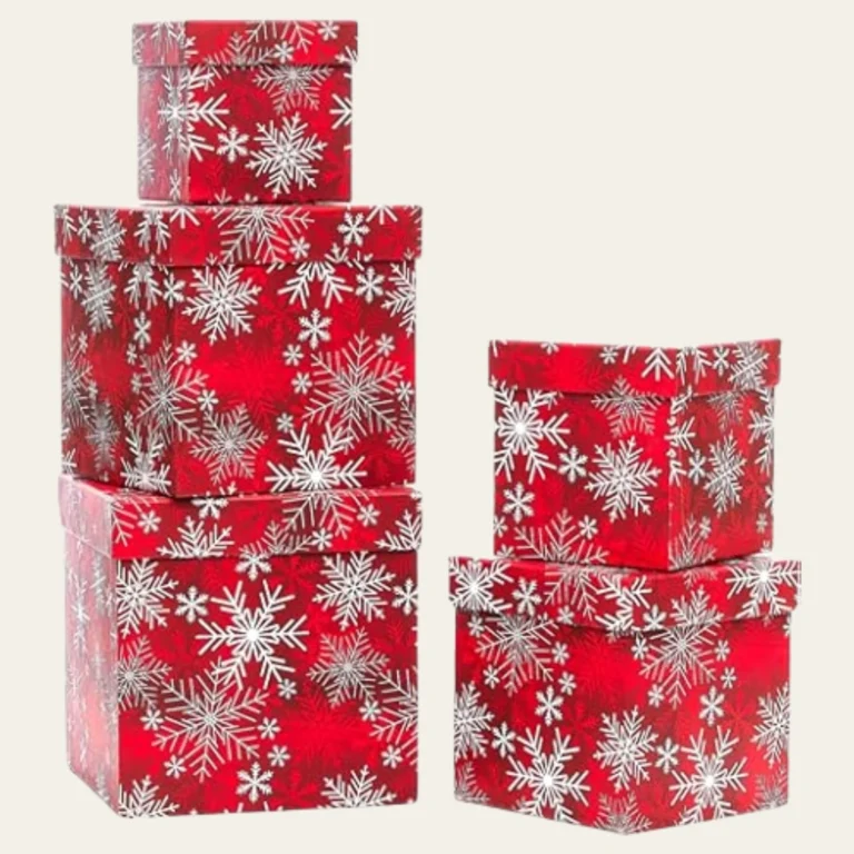 Red & Silver Snowflake Gift Boxes Wholesale - Hot Custom Boxes