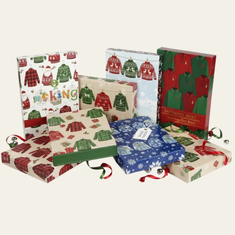 Patterned Shirt Christmas Gift Boxes - Hot Custom Boxes