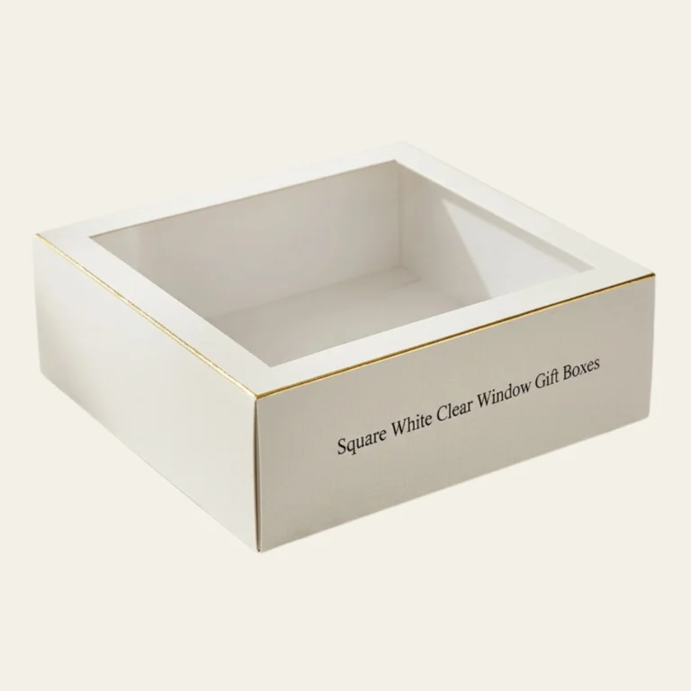 Square White Clear Window Gift Boxes - Hot Custom Boxes