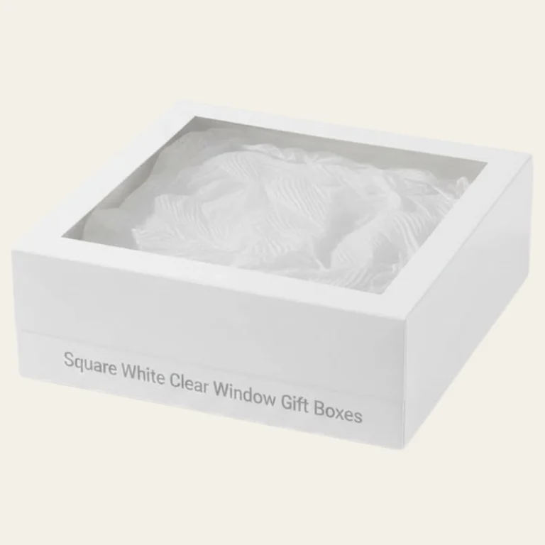 Square White Clear Window Gift Boxes - Hot Custom Boxes