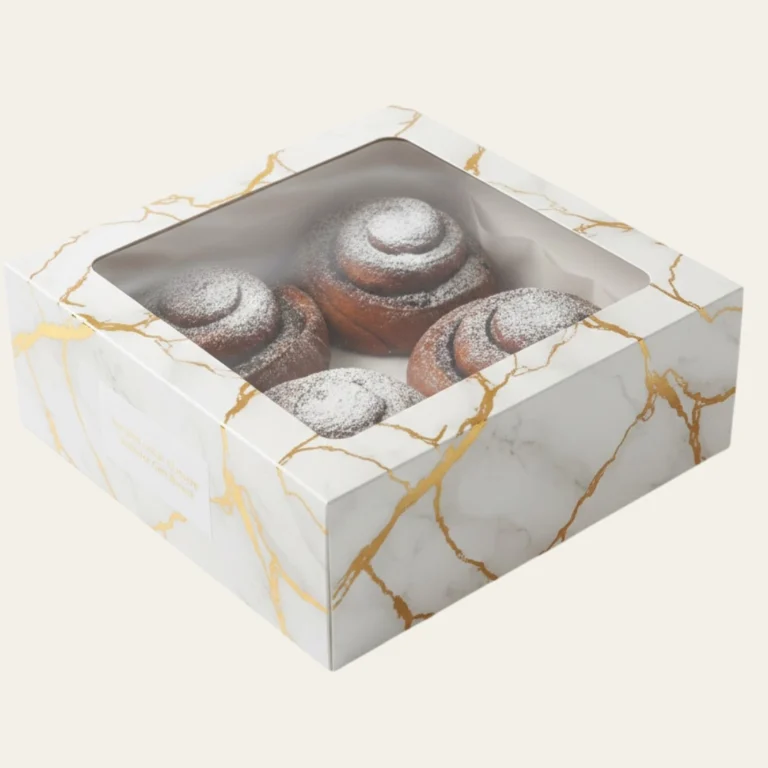 Square Gold Clear Window Gift Boxes - Hot Custom Boxes