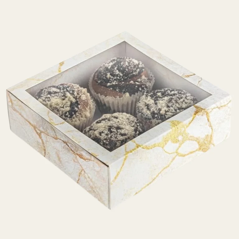 Square Gold Clear Window Gift Boxes - Hot Custom Boxes