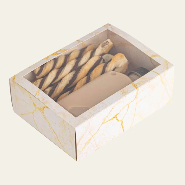 Square Gold Clear Window Gift Boxes - Hot Custom Boxes