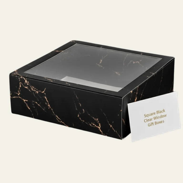 Square Black Clear Window Gift Boxes -Hot Custom Boxes