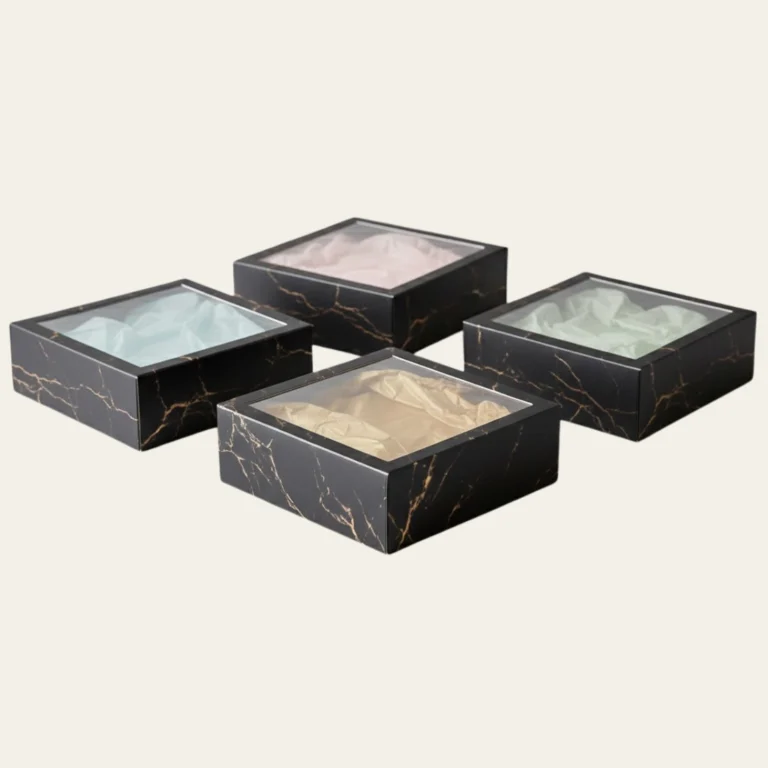 Square Black Clear Window Gift Boxes -Hot Custom Boxes