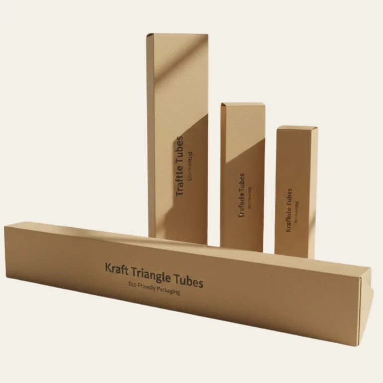 Kraft Triangle Tubes - Hot Custom Boxes