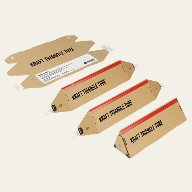 Kraft Triangle Tubes - Hot Custom Boxes